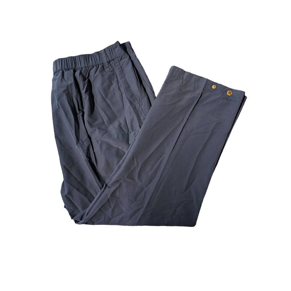 LAUREN RALPH LAUREN Women's Pants Pull On Straight Leg Navy  Women's Size 18W
